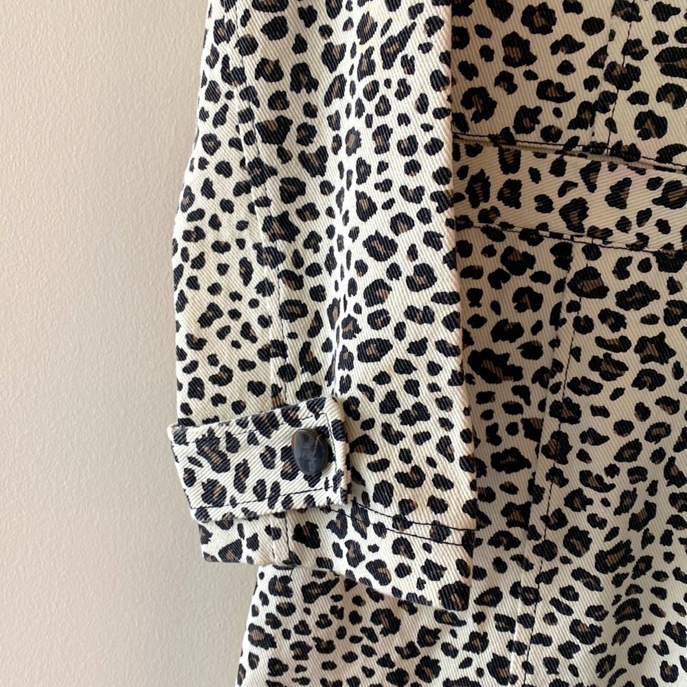 Moon River Leopard Print Window Shopping Jacket Coat - Picture 12 of 14